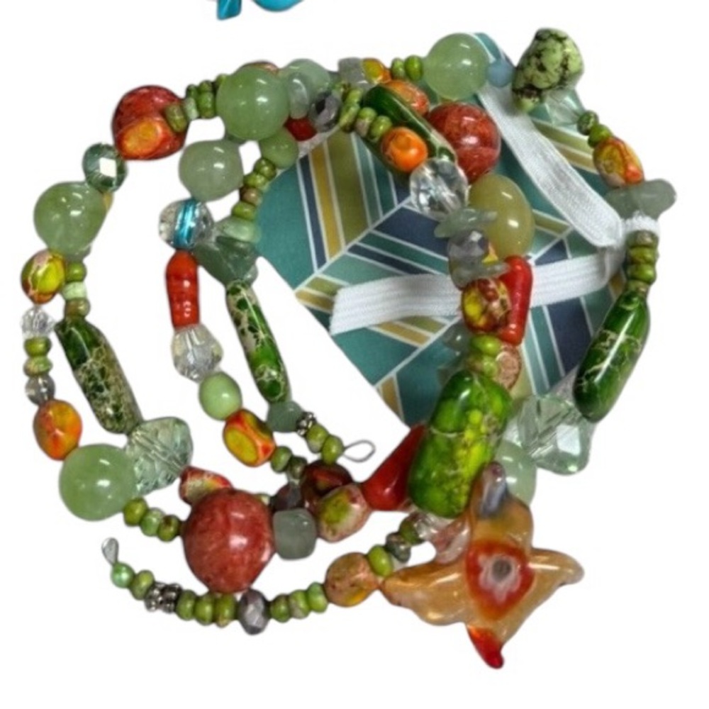 Handmade real stones memory bracelet